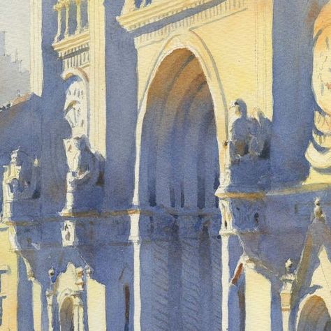 Michael Reardon on Instagram: "Sts. Peter and Paul, San Francisco #watercolor #sanfrancisco #danielsmithwatercolors #silverblackvelvetbrush" Art Canvas Ideas, Michael Reardon, A Level Art Sketchbook, Canvas Art Projects, Watercolor Architecture, Simple Canvas Paintings, Easy Canvas Painting, Textured Canvas Art, Canvas Ideas