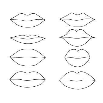 Drawing Common Lip Shapes for Kids Draw A Mouth, Kindergarten Self Portraits, Lips Sketch, Lips Painting, Drawing Anime Bodies, Lip Drawing, Mouth Drawing, Makeup Books, Drawing Tutorial Face