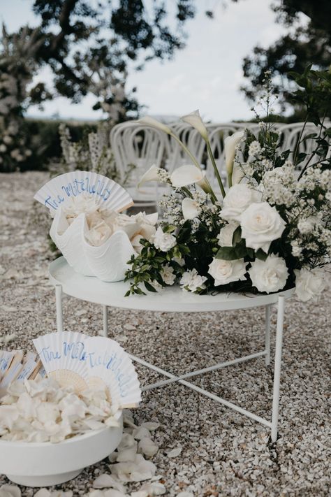 Hand-painted custom wedding fans for ceremony #WeddingChicks #ceremonyfans #weddingceremonyfans #weddingfans #customfans #paintedfans Wedding Hand Fans, Wedding Fan, Australia Wedding, Wedding Fans, Hand Fans, Luxury Destination Wedding, Custom Fans, Fig Tree, Byron Bay