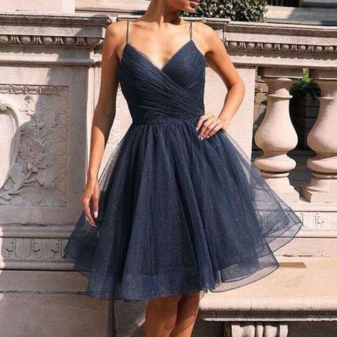 Junior Homecoming Dresses, School Event Dress, Homecoming Dresses Sparkly, Blue Formal Dress, Short Graduation Dresses, Sparkly Party Dress, 2023 Prom, Formal Dresses Graduation, Navy Blue Prom Dresses