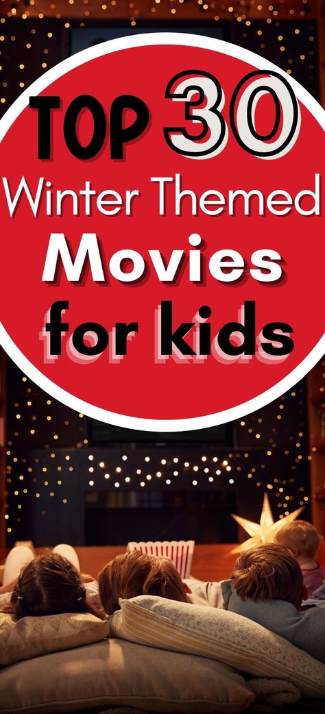 Looking for a great movie to cozy up and watch with the kids that isn’t a Christmas movie?These winter-themed movies are just what you need. Inside you’ll find comedies, documentaries, and animated movies that are perfect for watching with the whole family when it’s cold outside. So grab a blanket and some hot chocolate and enjoy these kid-friendly winter movies. Movies For Kids Under 10, Family Night Movies, Best Christmas Movies For Kids, Movies To Watch In Winter, Themed Movie Nights For Kids, Kids Movies To Watch, Kids Holiday Movies, Movies To Watch On Netflix Best, Classic Movies For Kids