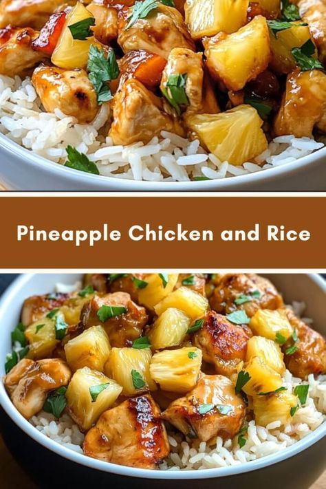 Pineapple Chicken and Rice Honey Garlic Chicken With Pineapple, Weight Watchers Pineapple Chicken Rice, Keto Pineapple Chicken, Baked Chicken With Pineapple Recipes, Dinner In A Pineapple, Chicken With Pineapple And Peppers, Ww Pineapple Chicken And Rice, Chicken Rice Pineapple Casserole, Simple Chicken Rice Recipes