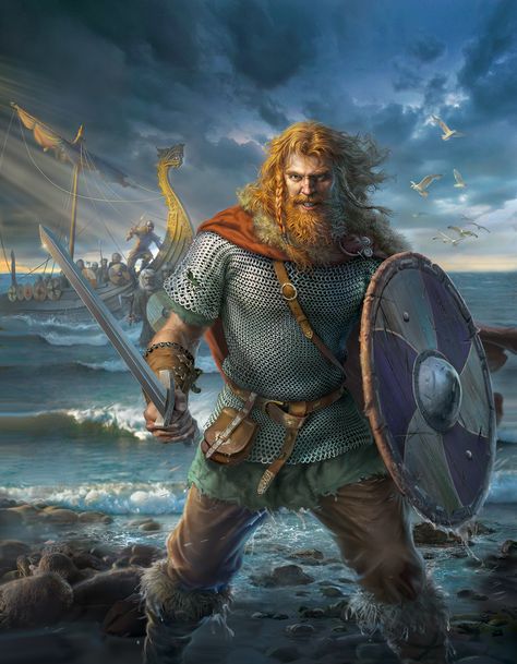 "GRRRRRR!"- Viking Raiders Warrior Artwork, Viking Facts, Art Viking, Viking Character, Half Elf, Odin Thor, Norse Myth, Heroic Fantasy, Viking Culture