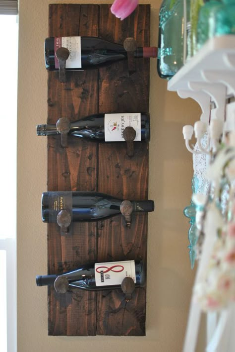 Railroad Spikes Crafts, Railroad Spike Art, Art Fer, Railroad Ties, Rustic Wine Racks, Railroad Spikes, Rail Road, Automotive Decor, Barn Design