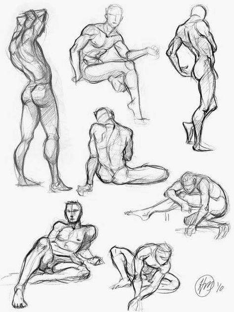 Human Anatomy Drawing, Body Sketches, Human Anatomy Art, Anatomy Sketches, Different Poses, Figure Sketching, Gesture Drawing, Anatomy Drawing, Figure Drawing Reference