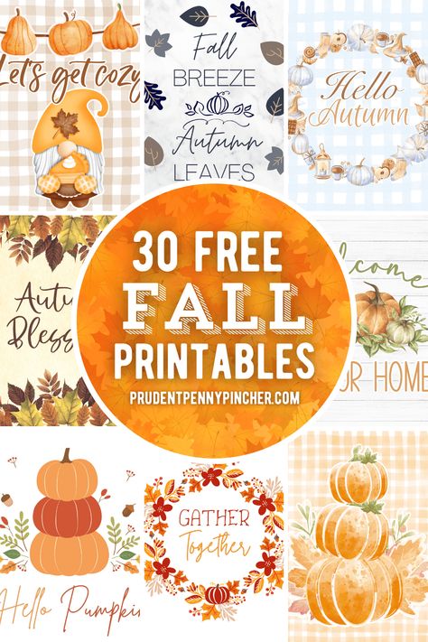 These 8x10 free fall printables will give your home an autumn touch. From fall subway art to buffalo check pumpkin art, there are plenty of fall printables to frame and add to your fall decorations and home decor. Fall Subway Art, Fall Leaf Decor, Free Fall Printables, Free Printable Crafts, Halloween Craft Projects, Paper Pumpkins, Pumpkin Printable, Halloween Printables Free, Free Falling