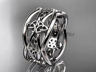 Platinum celtic trinity knot wedding band, engagement ring CT7519G Celtic Engagement Rings Giliarto, Celtic Wedding Engagement & Rings, Celtic Rings Women, Knot Engagement Ring, Celtic Braid, Trinity Knot Ring, Celtic Wedding Bands, Celtic Engagement Rings, Wedding Band Engagement Ring