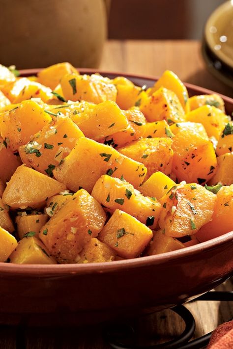 Winter squash becomes tender and sweeter when roasted—a delicious side for a holiday dinner. Look for interesting squash like kabocha or hubbard at your farmers' market and try them in this recipe. #thanksgiving #thanksgivingrecipes #healthyrecipes Oven Roasted Squash, Hubbard Squash, Parsley Recipes, Roasted Squash, Roasted Butternut, Winter Squash, Squash Recipes, Zucchini Recipes, Yummy Sides