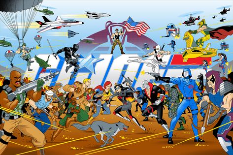 GI JOE 80's TV CARTOON on Behance 90s Characters, Gi Joe Vehicles, 1980s Tv Shows, Gi Joe Cartoon, 90s Tv Shows, Tv Cartoon, Cobra Commander, 80s Tv, Max Steel