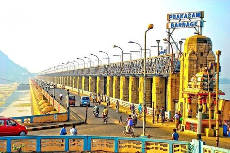 prakasam barrage Vijayawada City, Blessed Pictures, Tourist Places, Andhra Pradesh, Art Drawings For Kids, Draw On Photos, Book Art Drawings, Capital City, Monument