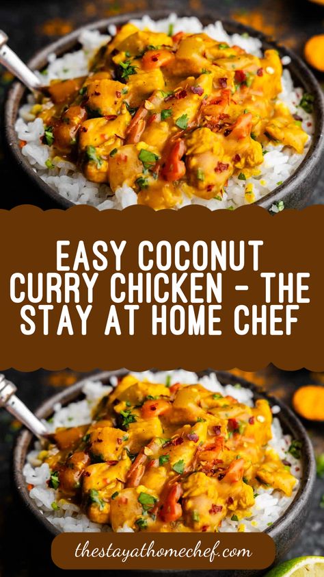 This coconut curry chicken builds layers of flavor inspired by Thai cuisine using easy techniques. You'll have a restaurant-worthy dinner in under an hour, with a sauce you'll be craving for days after. Coconut Curry Chicken Crockpot, Spicy Curry Chicken, Chicken Curry Crockpot, Easy Coconut Curry, Thai Coconut Curry Chicken, Children Recipes, Chicken Coconut Curry, Coconut Curry Chicken Recipes, Hearty Chili Recipe