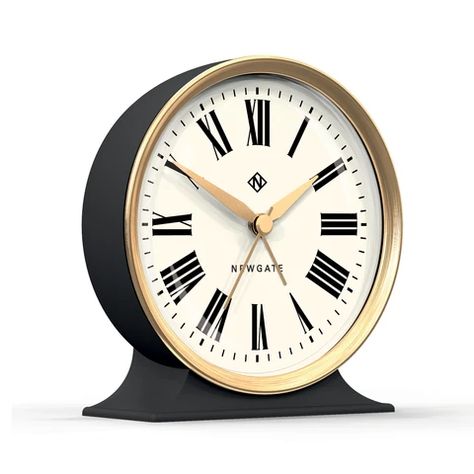 Modern Wall & Desk Clocks | Burke Decor – Page 3 Newgate Clocks, Analog Alarm Clock, Desk Clocks, Retro Clock, Contemporary Mirror, Wall Desk, Desk Clock, White Face, Roman Numeral