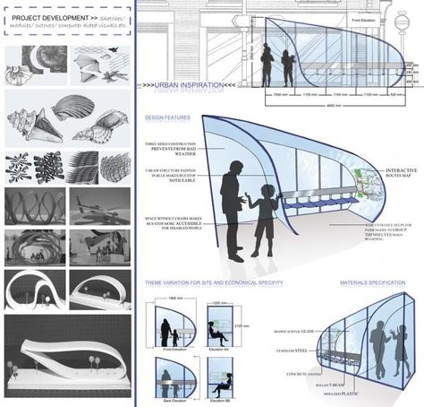 Urban Inspiration / Bus Stop Design for London on Behance: Street Furniture Design, Architecture Diagrams, Bus Stop Design, Bus Shelters, Shelter Design, Architecture Concept Drawings, Urban Furniture, Green Architecture, Architecture Design Concept