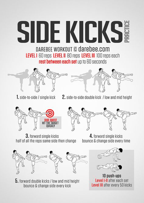 Side Kicks Practice Workout Fighter Workout, Martial Arts Sparring, Taekwondo Training, Mma Workout, Trening Sztuk Walki, Kickboxing Workout, Martial Arts Techniques, Round Off, Mma Training