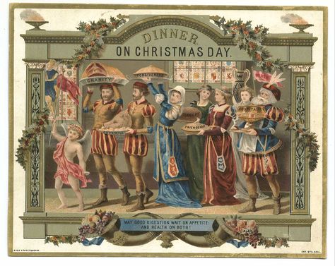 18th Century Christmas, Christmas Highlights, Antique Christmas Cards, Victorian Christmas Cards, Vintage Christmas Photos, Medieval England, Xmas Greeting Cards, Xmas Greetings, Christmas School