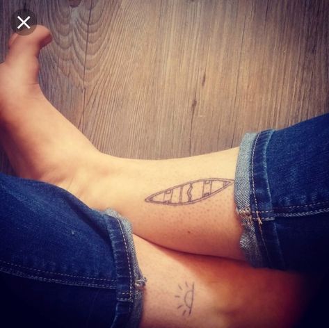 Canoe Tattoo, Kayak Tattoo, Flag Tattoos, Babymoon Photos, Flag Tattoo, Birth Flower Tattoos, Tattoo Ideas For Women, Dad Tattoos, Fairy Tattoo