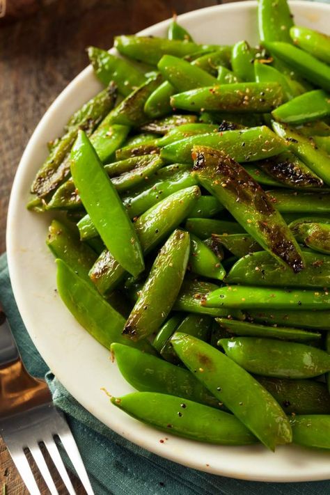 Weight Watchers Side Dishes, Sugar Snap Pea Recipe, Snap Peas Recipe, Slender Kitchen, Healthy Side Dish, Pea Recipes, Keto Side Dishes, Paleo Vegan, Healthy Side