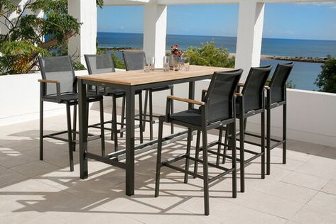 Seasons Too | High dining collection High Top Patio Table, High Dining Table Set, High Garden, Patio Table And Chairs, High Dining Table, High Top Tables, Regal Design, High Table, Diy Chair