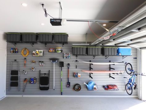 Garage Bike Storage, Wall Storage System, Garage Wall Organizer, Garage Wall Storage, Garage Storage Inspiration, Bike Storage Garage, Garage Design Interior, Garage Organisation, Wall Storage Systems