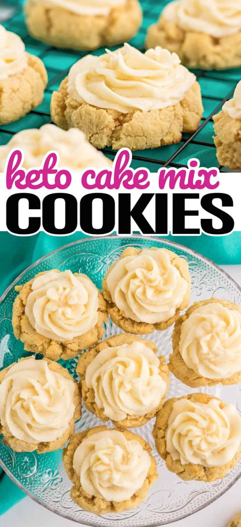 Keto Yellow Cake, Easy Keto Cake, Yellow Cake Mix Recipes, Sugar Free Desserts Easy, Frosting Buttercream, Boxed Cake Mixes Recipes, Keto Cookie Recipes, Sugar Free Recipes Desserts, Sugar Free Cake