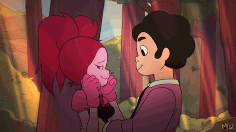 Steven + Spinel Steven And Spinel, Steven X Spinel, Steven Universe Movie, Steven Universe Anime, Universe Images, Steven Universe Au, Steven Universe Drawing, Steven Universe Memes, Steven Universe Funny