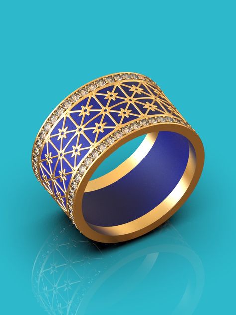 Enamel, diamonds, gold Thai Modern, Ramadan Collection, Interesting Jewelry, Faberge Jewelry, Senior Project, Jewelry Drawing, Gold Pendant Jewelry, Ring With Diamond, Enamel Ring