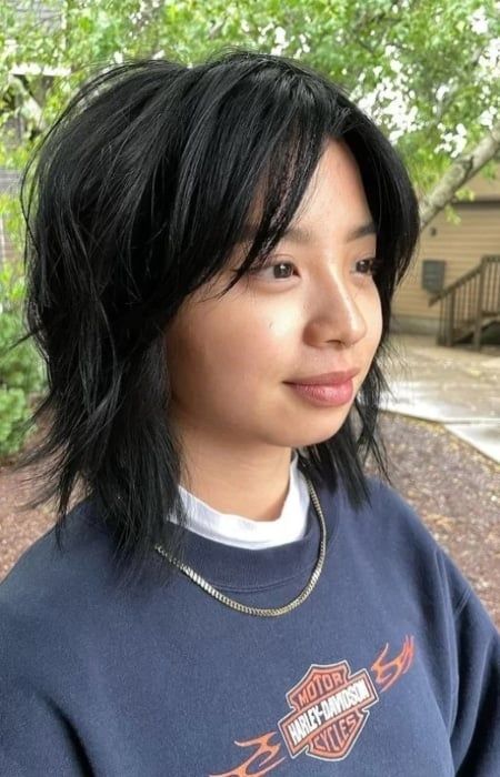 Wolf Haircut, Trendy Hairstyle, Edgy Short Hair, Wolf Cut, Shot Hair Styles, Short Straight Hair, Haircuts Straight Hair, Shag Haircut, Asian Hair