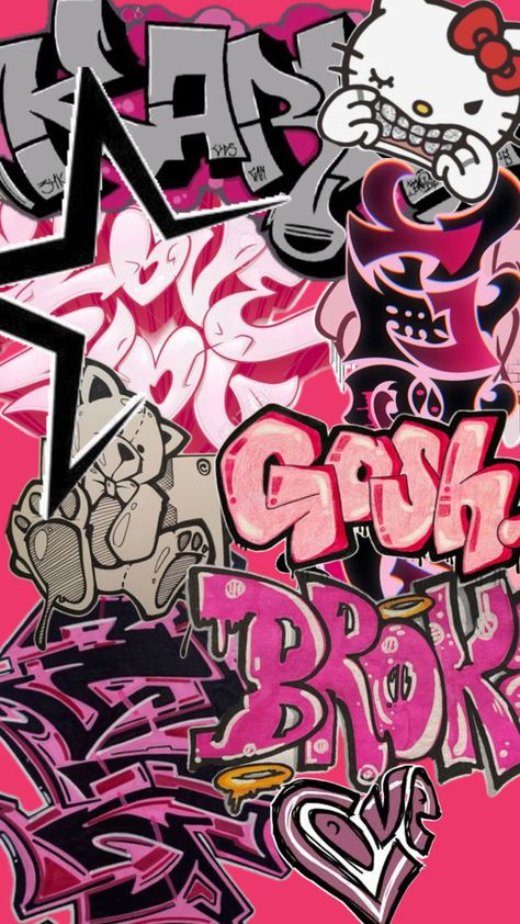 Hello Kitty Grunge Wallpaper, Hello Kitty Grunge, Hiphop Graffiti, Grunge Wallpaper, Hello Kitty Wallpaper Hd, Kaws Wallpaper, Trippy Iphone Wallpaper, Pink Wallpaper Hello Kitty, Pretty Wallpaper Ipad