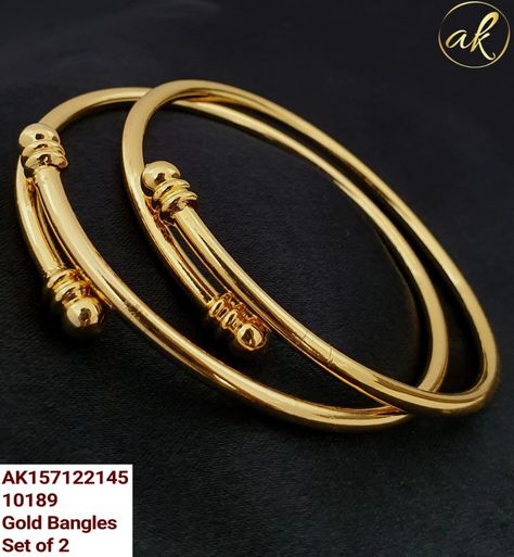 Kids Bangles Gold Indian Adjustable, Gold Earrings Studs Simple, Silver Baby Bracelet, Necklace Set Indian Bridal Jewelry, Simple Gold Bangle, Baby Jewelry Gold, Plain Gold Bangles, Kids Gold Jewelry, Hand Chain Jewelry