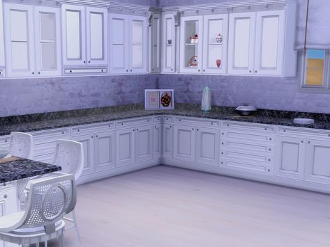 ShinoKCR's Kitchen Clive Sims 4 Kitchen, Elderly Home, Sims 4 Cc Furniture, Pedestal Sink, Cabinet Styles, Kitchen Sets, Maxis Match, The Sims Resource, Home Jobs