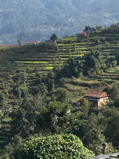 The valleys and hills surrounding Katmandu in Nepal are stunning! #travel #explore #nepal #hills Katmandu Nepal, Hill View, Hills And Valleys, Time Traveler, Green Hills, Travel Locations, The Valley, Travel Art, Time Travel