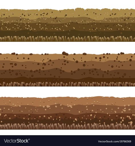 Soil Layers Illustration, Dirt Illustration, Soil Illustration, Soil Art, Earth Layers, Note Doodles, Cartoon Strip, Earth Surface, Soil Testing