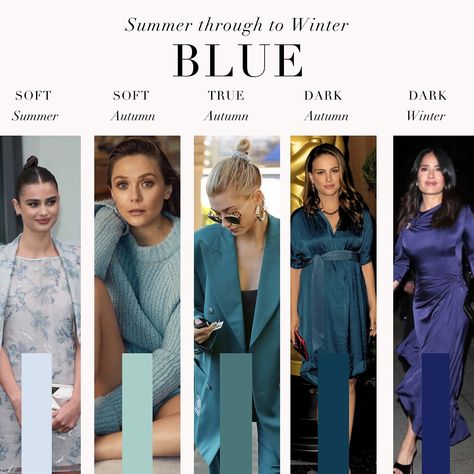 All about blue 🤍 . #coloranalysis #colouranalysis #coloranalyst #autumnpalette #summerpalette #winterpalette Soft Autumn Blue, Winter Color Season, Color Analysis Test, Seasonal Analysis, Colour Wardrobe, Colour Science, Season Analysis, Deep Autumn Palette, Color Analysis Summer