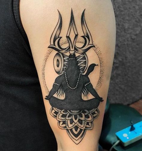 Trending Mahadev Tattoo | Lord Shiva Tattoo. - African Dresses, Ankara Styles, Tattoos, Nails, Necklaces. Tattoo Designs Cover Up Arm, Mahadev Tattoo On Chest, Sivan Tattoo Designs Hand, Mahadev Tattoo Designs For Men Arm, Tamil Tattoo For Men, Shiva Tattoo Design For Men Arm, Shivji Tattoo Design, Lord Shiva Tattoo For Men On Arm, Sivan Tattoo Designs