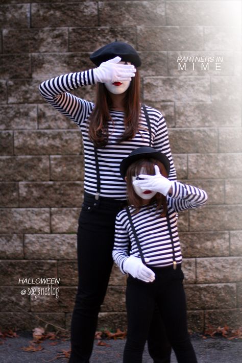 Mime Costume, Costume Homemade, Make Carnaval, Homemade Halloween Costumes, Circus Costume, Pantomime, Homemade Halloween, Circus Theme, Halloween 2017