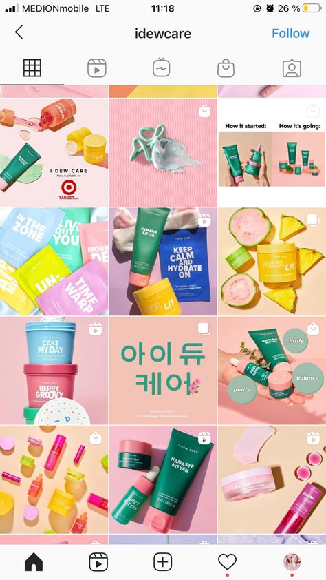 Pop Art Instagram Feed, Pop Instagram Feed, Advert Design Inspiration, Colorful Instagram Feed Design, Beauty Brand Instagram Feed, Instagram Colorful Feed, Colorful Feed Instagram, Product Instagram Feed, Product Design Instagram