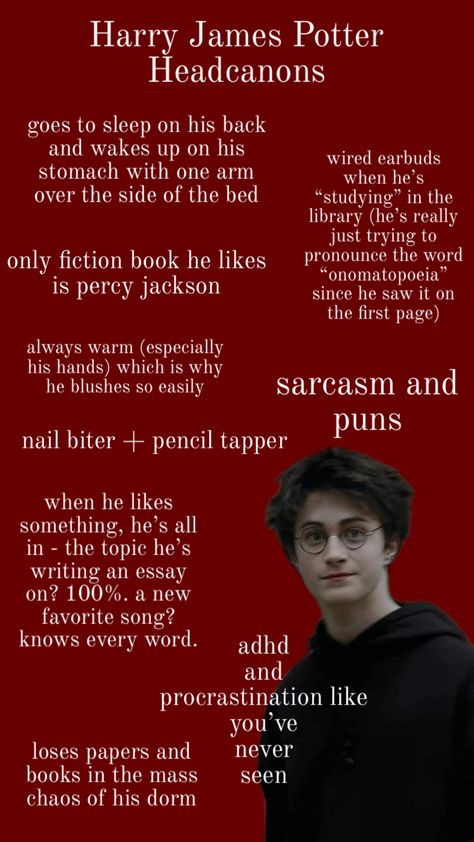 in my percy jackson era but will always be a harry potter girl to my frickin core Harry Potter Girl, Funny Harry Potter Jokes, Gay Harry Potter, Harry Potter Headcannons, Harry James, Harry James Potter, Harry Potter Jokes, James Potter, Harry Potter Funny