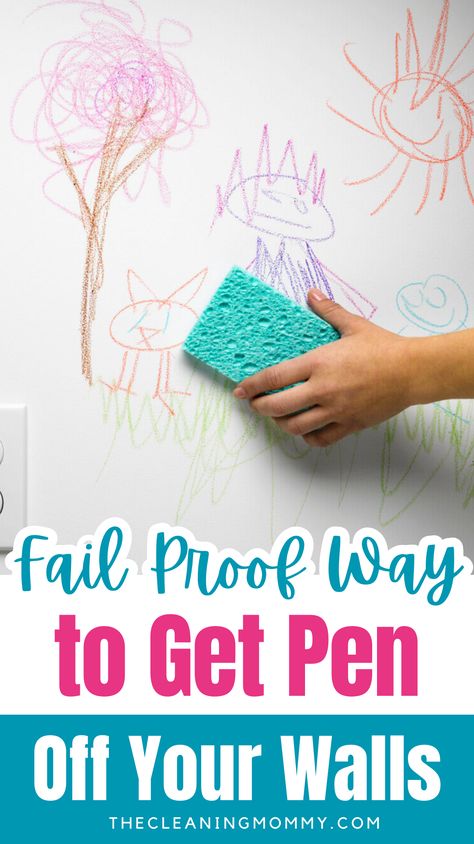 How to get pen off your walls easily. If you’re tired of seeing ink stains on your walls, I have a few tricks that can help you get your walls clean and pen free once more. How to remove pen off your walls easily with these cleaning tips. Flair Pens, Off White Walls, Pen Stain, Cleaning Tricks, Foam Pumpkins, Ink Stains, Cleaning Walls, White Doors, Felt Tip