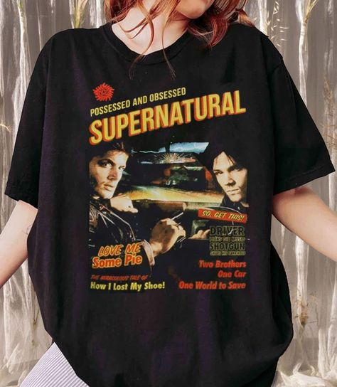 Supernatural T-shirt Sweatshirt Winchester Brothers Shirt - Etsy Supernatural Merch, Supernatural Tshirt, Supernatural Shirt, Supernatural Gifts, Supernatural Merchandise, Supernatural Outfits, Brothers Shirts, Tv Supernatural, Winchester Brothers