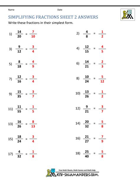 Fractions Worksheets Grade 5, Simplest Form Fractions, Multiplying Fractions Worksheets, Reducing Fractions, Finding Equivalent Fractions, Writing Fractions, Proper Fractions, Simple Fractions, Simplifying Fractions