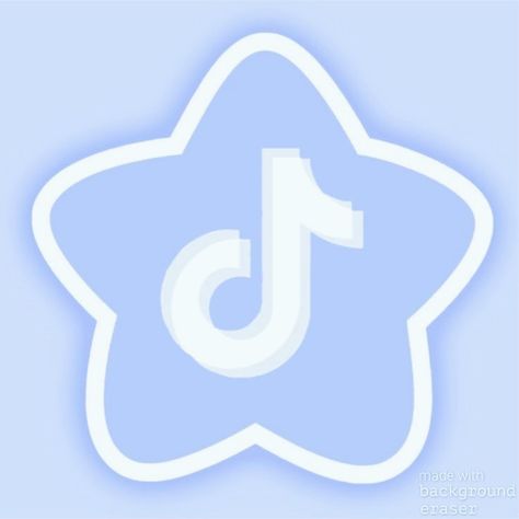 Tiktok App Icon Blue, Blue Star App Icon, Blue Tiktok Icon, Background Eraser, Mobile App Icon, Interesting Drawings, Light Blue Aesthetic, Iphone Home Screen Layout, Ios App Icon Design