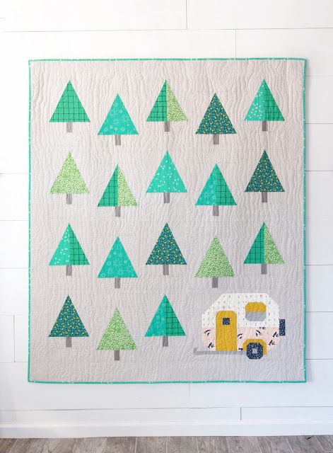 Camper Quilt, Throw Size Quilt, Camping Quilt, Country Quilt, Quilt Modernen, Pen Pattern, Quilt Sewing Patterns, Outdoors Inside, Quilt Care