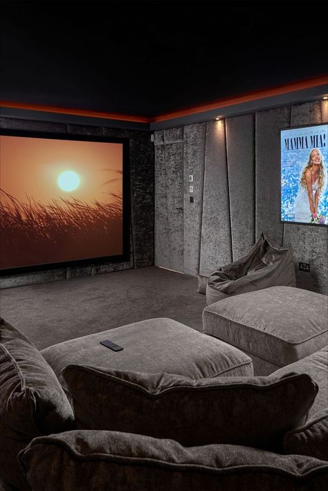 This client reached out to us whilst extending their garage to house a dual-purpose golf simulator and home cinema. After much deliberation, it was decided that a downstairs formal lounge would instead be converted to a luxury cinema room. The entire conversion was managed in-house by Cre8tive Rooms and the end result was fantastic. Luxury Home Cinema, Luxury Cinema, Home Cinema Design, Formal Lounge, Golf Simulator, Cinema Room, Home Cinema, Home Theater, Theater