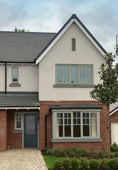 1950s House Exterior Uk, 1950s Windows, Half Brick House Exterior, Cedral Cladding, 1930s House Exterior Uk, 1930s House Exterior, House Frontage, Terrace House Exterior, 1930s House Renovation