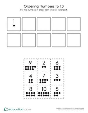 What number comes after 3? Use the dots in this worksheet to count and put numbers in order. Going up to the number 10, your child will become comfortable saying the numbers one through ten in order by the end of this worksheet. #educationdotcom Number Order Kindergarten, 1 To 10 Worksheet, Number Order Worksheets, Preschool Counting, Numbers Worksheets, Preschool Reading, Go Math, Preschool Math Worksheets, Prek Math