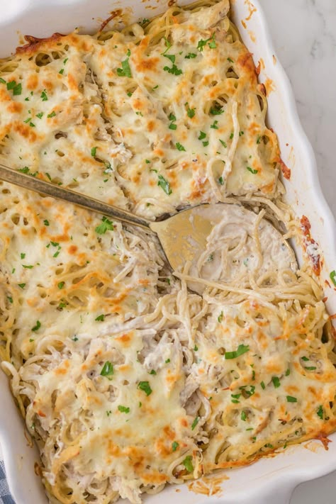 Move over Mac n Cheese this Million Dollar Chicken Casserole will be the family favorite! Loaded with cheese, this is a great meal! Million Dollar Chicken Spaghetti Casserole, Million Dollar Spaghetti Chicken, Million Dollar Chicken Tetrazzini, Bowl Me Over, Potluck Chicken Recipes, Millionaire Recipes, Million Dollar Chicken Spaghetti, Million Dollar Casserole, Million Dollar Chicken Casserole