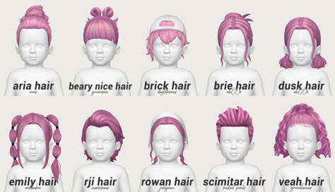 toddler hair conversions pt.2 | casteru on Patreon Toddler Hair Sims 4, Toddler Cc Sims 4, Four One Direction, Sims 4 Toddler Clothes, Los Sims 4 Mods, Sims 4 Traits, Sims 4 Cc Maxis, Sims 4 Cc Kids Clothing, Sims Packs