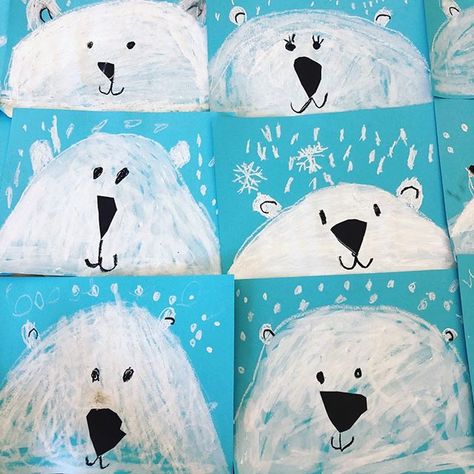 Polar Bears Preschool, Bear Crafts Preschool, Polar Bears Activities, Bears Preschool, Polar Bear Craft, Baby Cubs, Cute Videos, Polar Bear Art, Kindergarten Art Projects