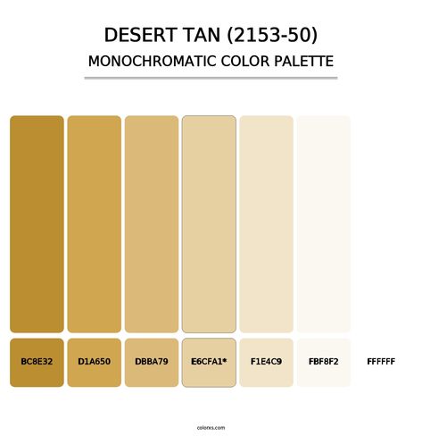 Benjamin Moore Desert Tan (2153-50) Paint coordinating colors and palettes Draw A Hexagon, Analogous Color Scheme, Rgb Color Codes, Split Complementary Colors, Rgb Color Wheel, Monochromatic Color Palette, Opposite Colors, Paint Matching, Hex Color Codes