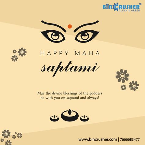 Bincrusher Wishes You A Very Happy Maha Saptami! Let The Festive Spirit Embrace You & Your Family On This Special Occasion. #mahasaptami #saptami #durgapuja #navratri #durgapujo #garba #navratrispecial #india #maa #divinelightblessingsforever Maha Saptami, Organic Compost, Navratri Special, Kitchen Waste, Divine Light, Waste Disposal, Green Cleaning, Food Waste, Very Happy